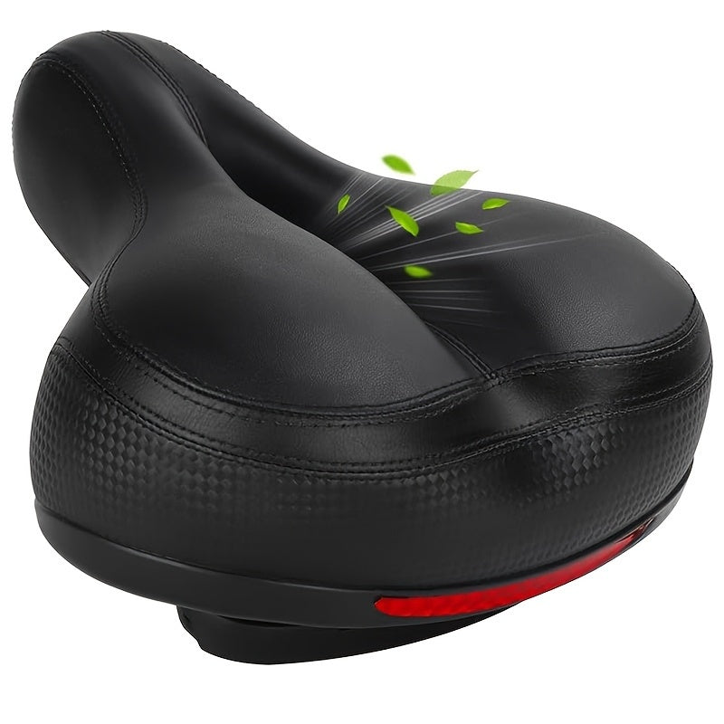 1pc Ergonomic Bike with Double Shock-Absorbing Balls & Memory Foam - Wide Design, & Black Dual-Pad System