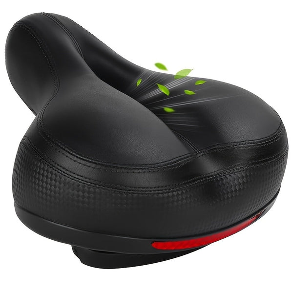 1pc Ergonomic Bike with Double Shock-Absorbing Balls & Memory Foam - Wide Design, & Black Dual-Pad System