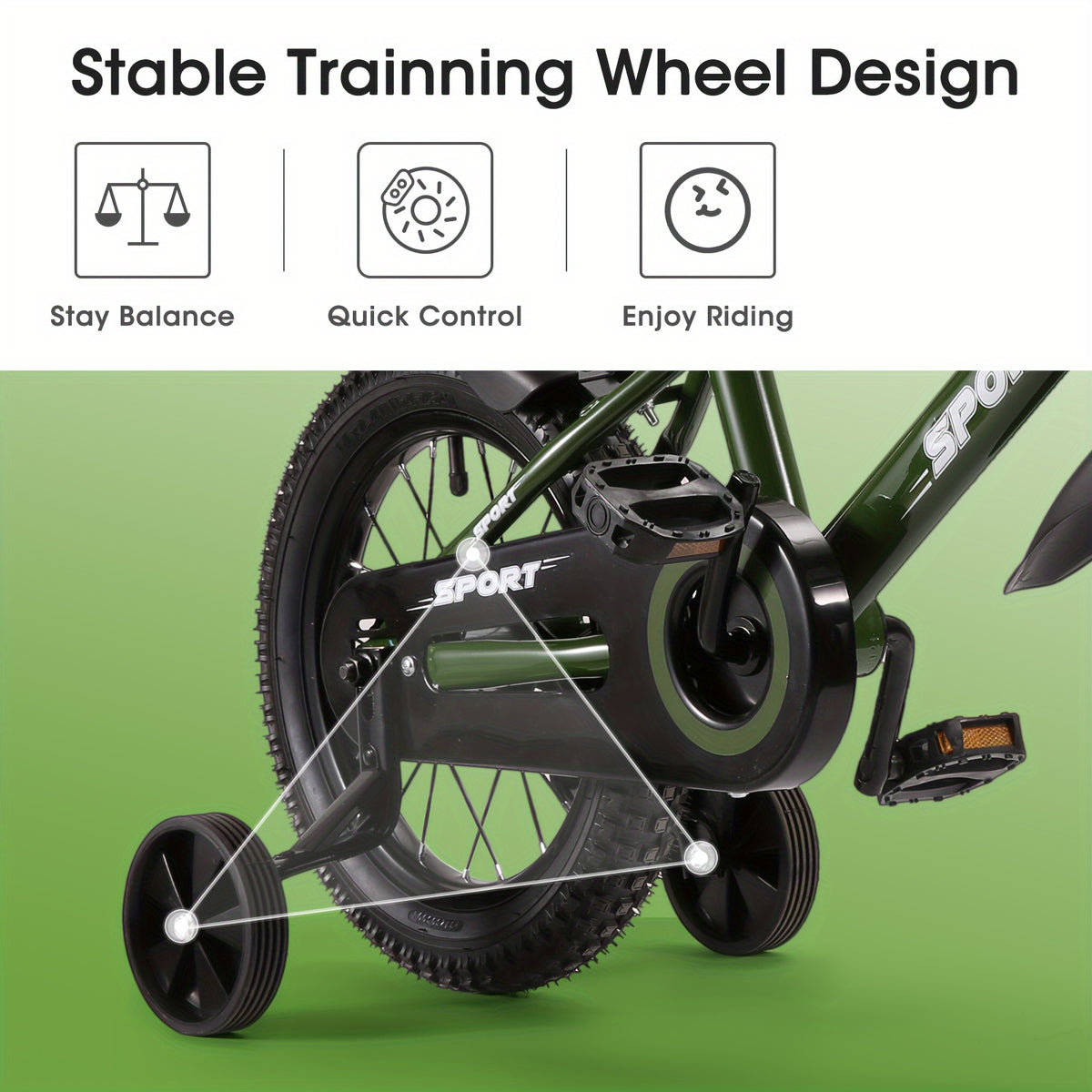 14 Inch Kids Bike Kid's Bike for Boys Girls Ages 3-6 Kids