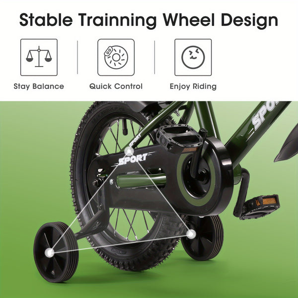 14 Inch Kids Bike Kid's Bike for Boys Girls Ages 3-6 Kids