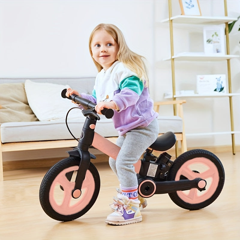 6-in-1 Folding Push Bikes for Boys & Girls - Training Wheels, Pedals, Brakes