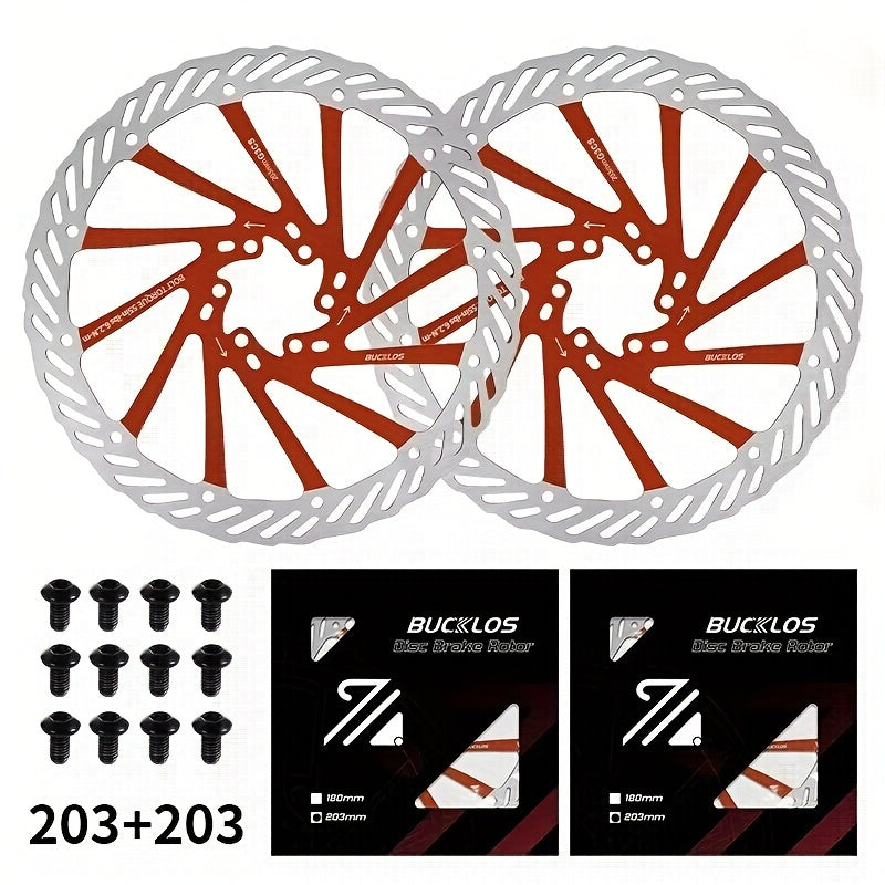 BUCKLOS G3 Bicycle Brake Rotors, 2pcs, 160\u002F180\u002F203mm, Stainless Steel, MTB Disc Brakes