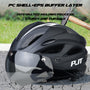 PJT Adult Magnetic 4-in-1 Lightweight Bike Helmet with Detachable Visor and Sun Visor