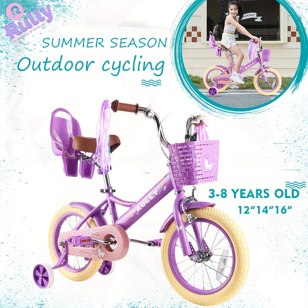 RULLY Donna Princess Girls' Bike in Deep Purple - 12\