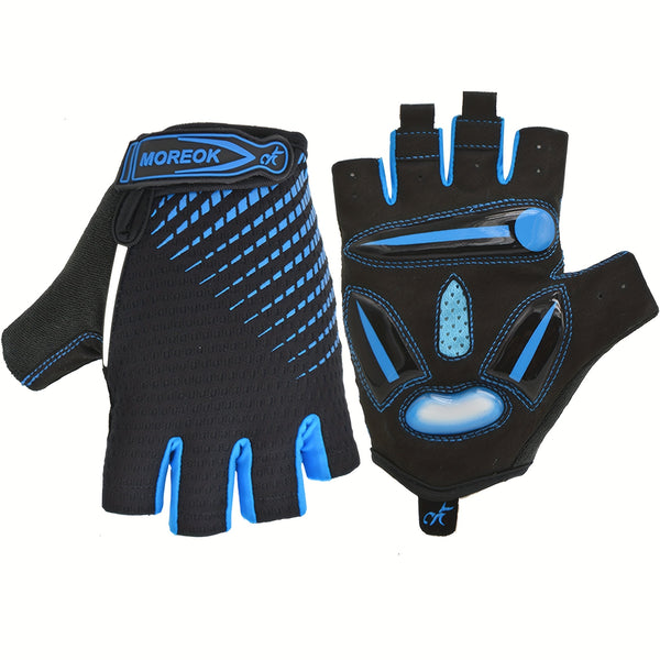 ROORUNS Cycling Gloves - Breathable Sports Gloves with 5mm Liquid Gel Pads, Adjustable Pull-On Closure