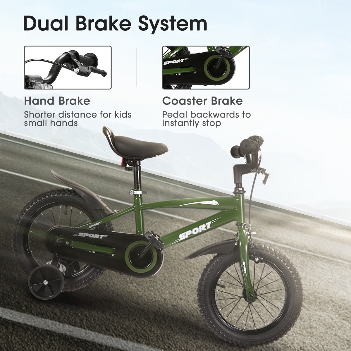 14 Inch Kids Bike Kid's Bike for Boys Girls Ages 3-6 Kids