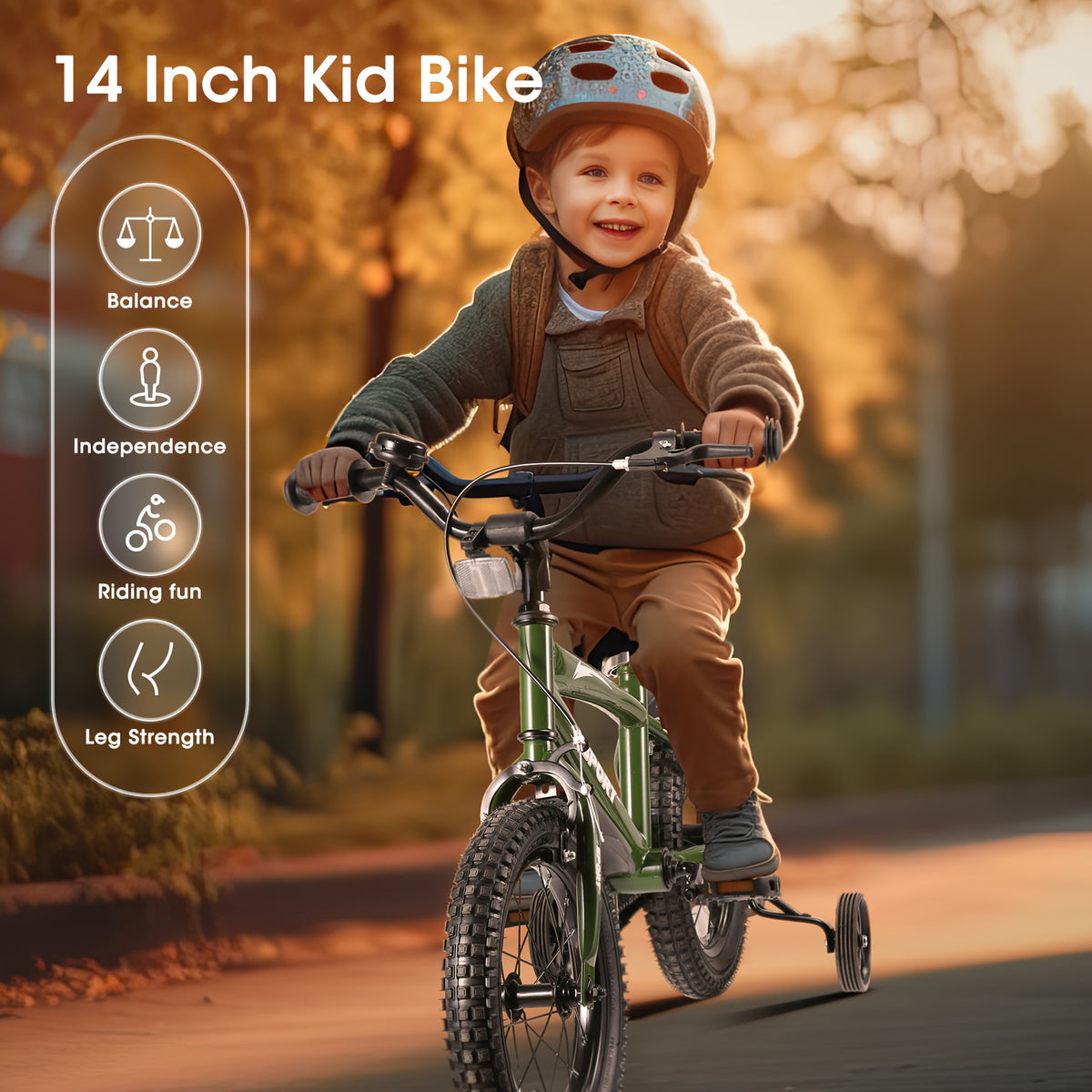 14 Inch Kids Bike Kid's Bike for Boys Girls Ages 3-6 Kids