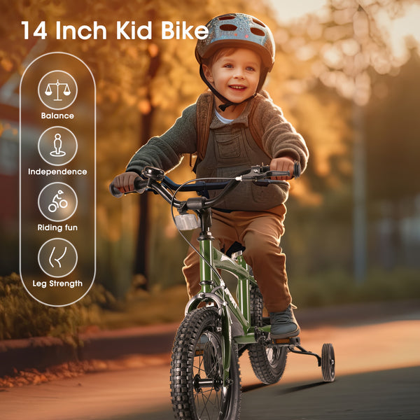 14 Inch Kids Bike Kid's Bike for Boys Girls Ages 3-6 Kids
