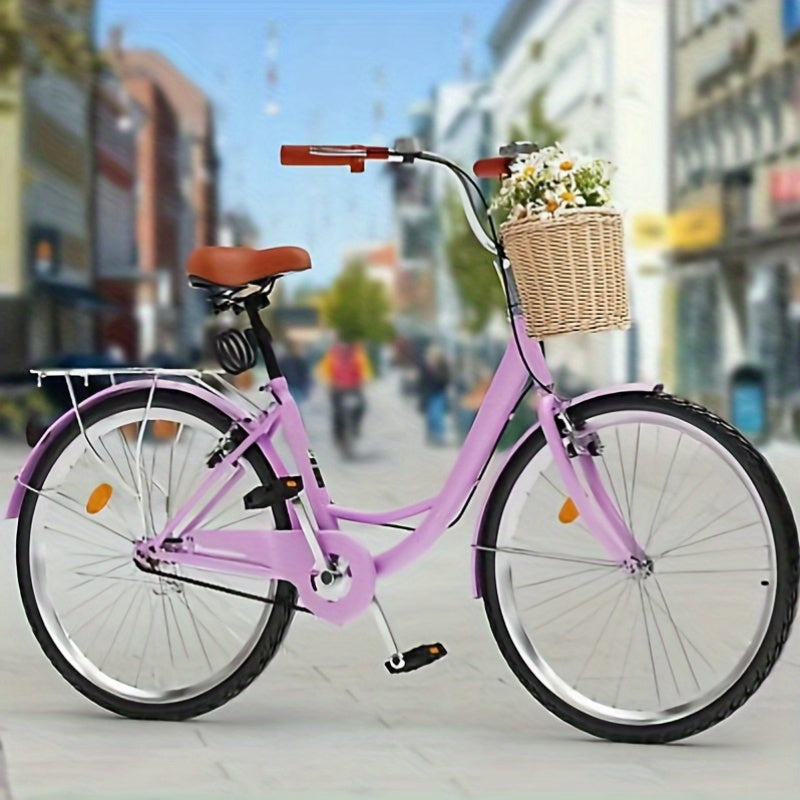 GreenScape 26 Inch Beach Cruiser Bicycle for Women- Comfortable Commute Bike with Adjustable Seat