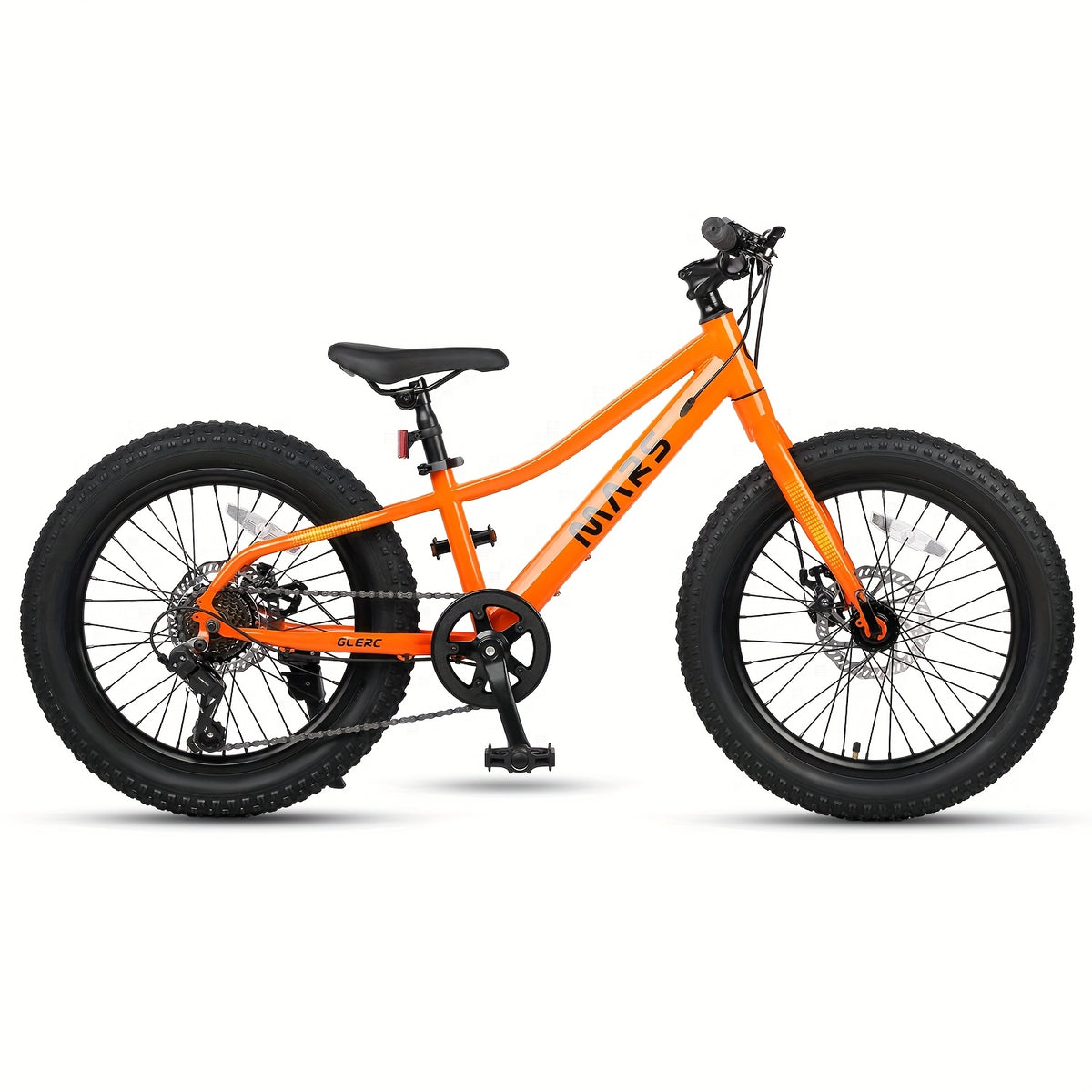Mars 20 24 Inch Mountain Bike, 2.8-Inch Wide Tires, 6 Speed Drivetrain, Disc Brakes