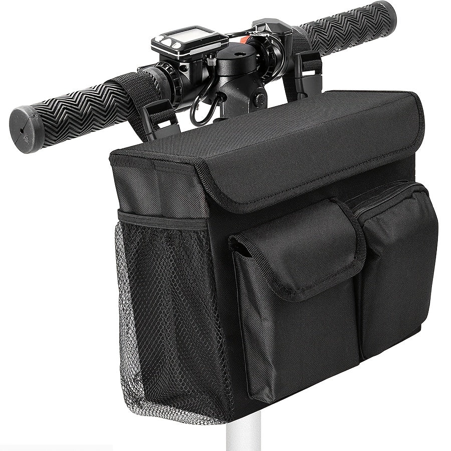 Adjustable Multi-Compartment Front Basket for Electric Bikes