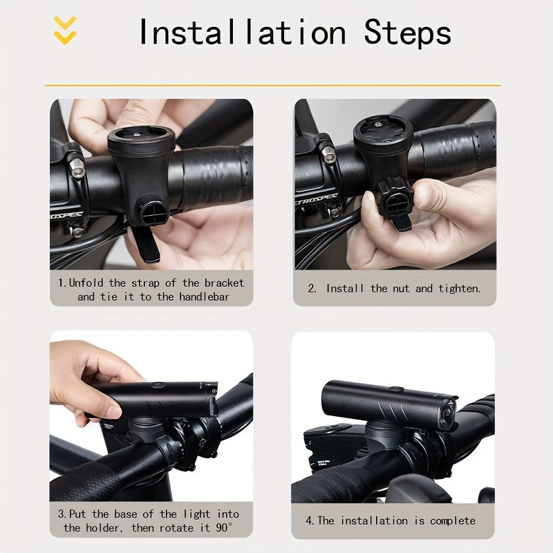 1pc Bike Suspension Light, Aluminum Alloy Frame Mounted Headlight, USB Rechargeable, Anti-Glare