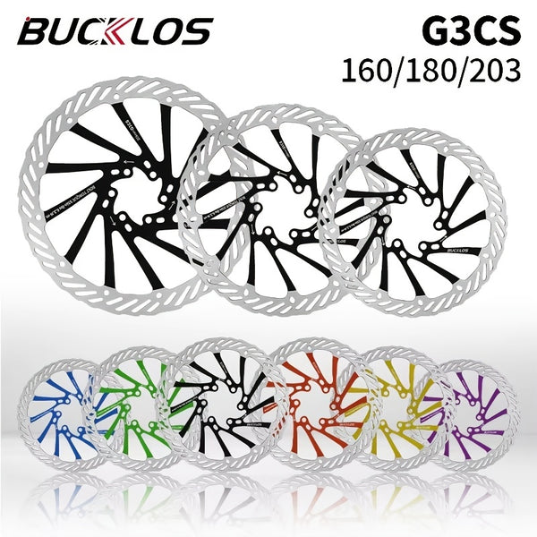 BUCKLOS G3 Bicycle Brake Rotors, 2pcs, 160\u002F180\u002F203mm, Stainless Steel, MTB Disc Brakes