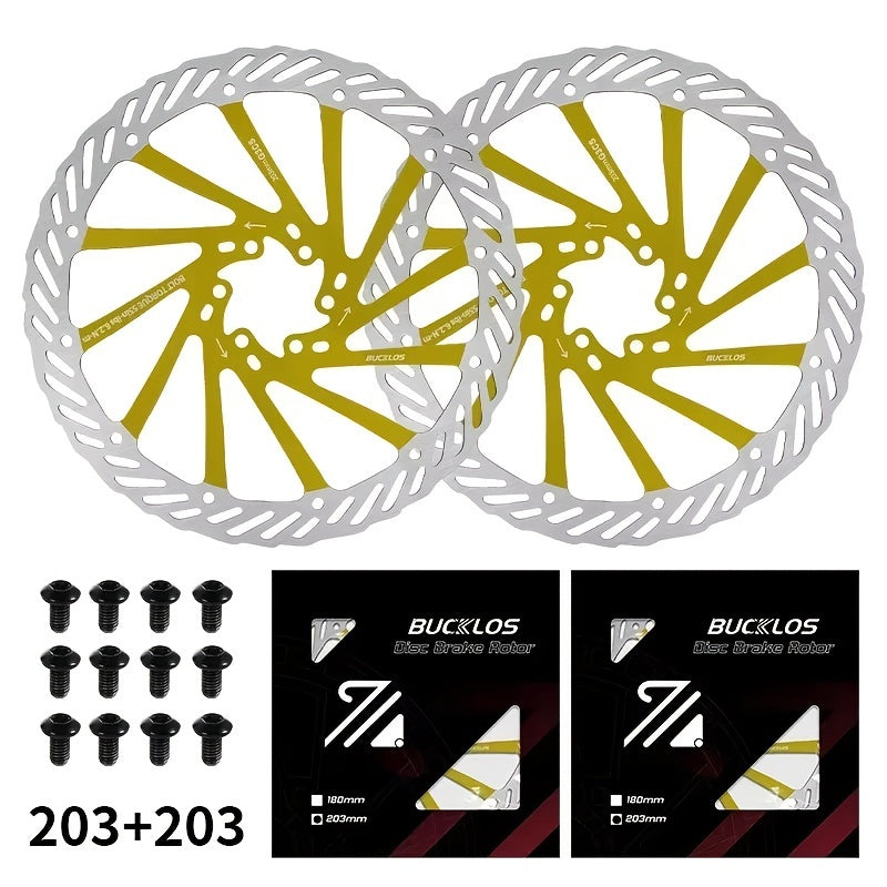 BUCKLOS G3 Bicycle Brake Rotors, 2pcs, 160\u002F180\u002F203mm, Stainless Steel, MTB Disc Brakes
