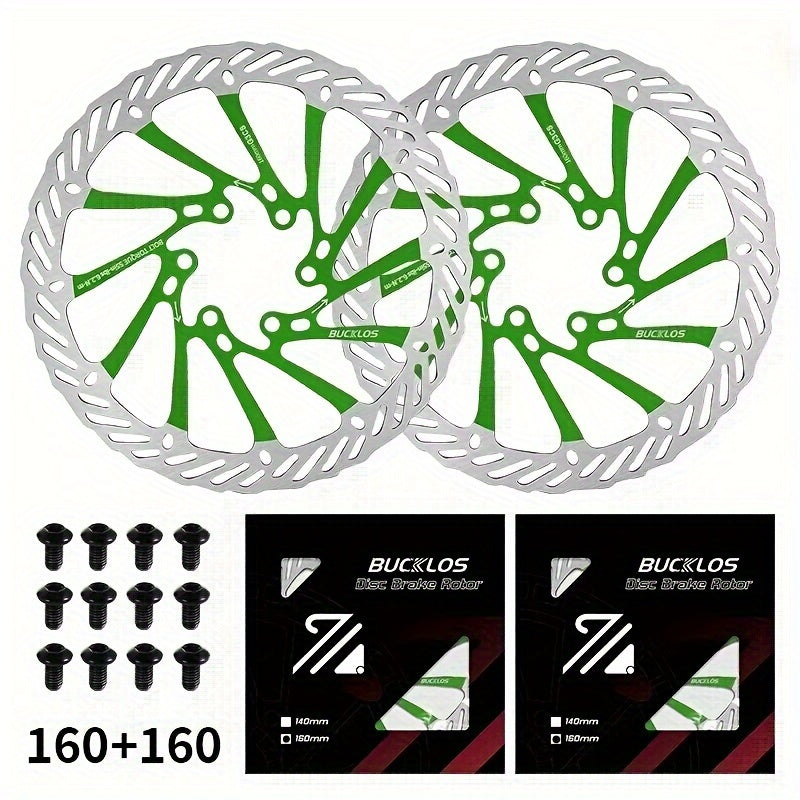 BUCKLOS G3 Bicycle Brake Rotors, 2pcs, 160\u002F180\u002F203mm, Stainless Steel, MTB Disc Brakes