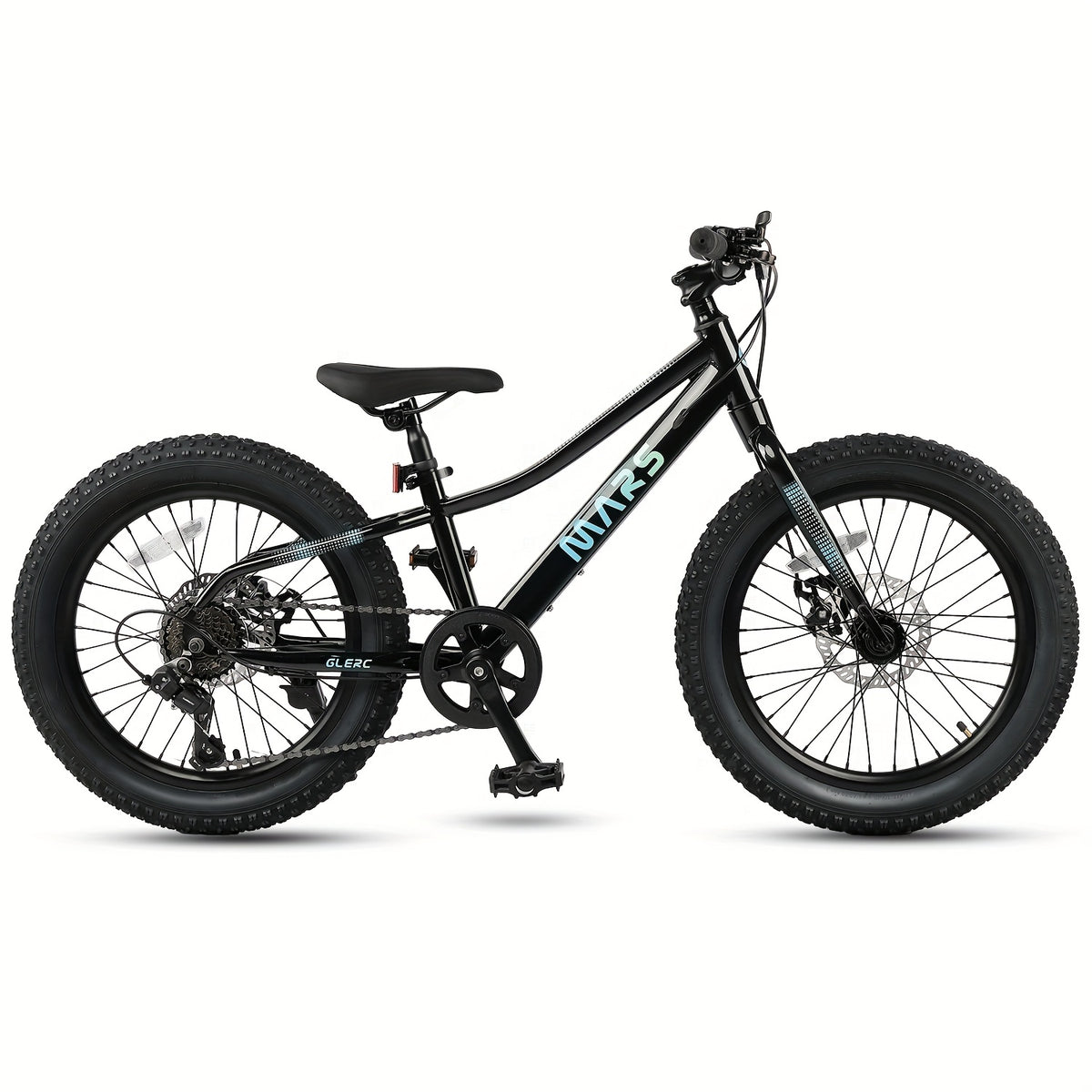 Mars 20 24 Inch Mountain Bike, 2.8-Inch Wide Tires, 6 Speed Drivetrain, Disc Brakes