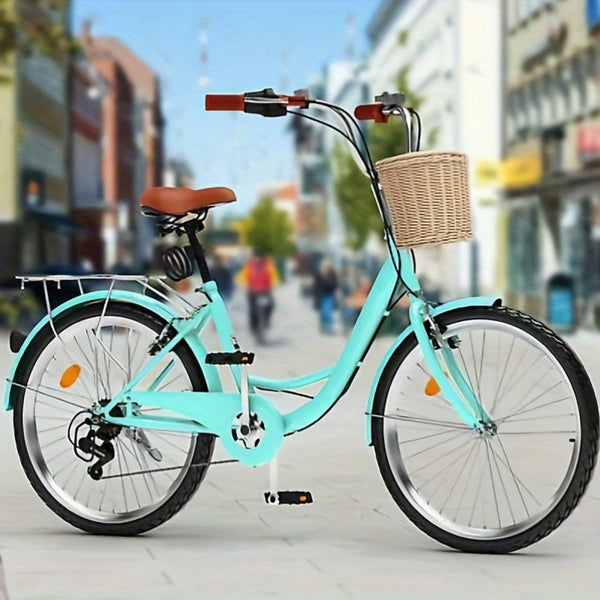 GreenScape 26 Inch Beach Cruiser Bicycle for Women- Comfortable Commute Bike with Adjustable Seat