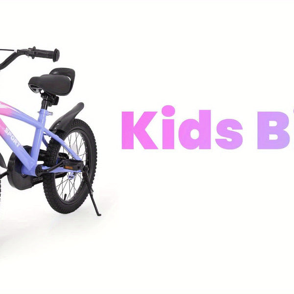 Grey and Orange 12\u002F14\u002F16 Inch Kids Bike with Training Wheels - Ideal Gift for Toddlers