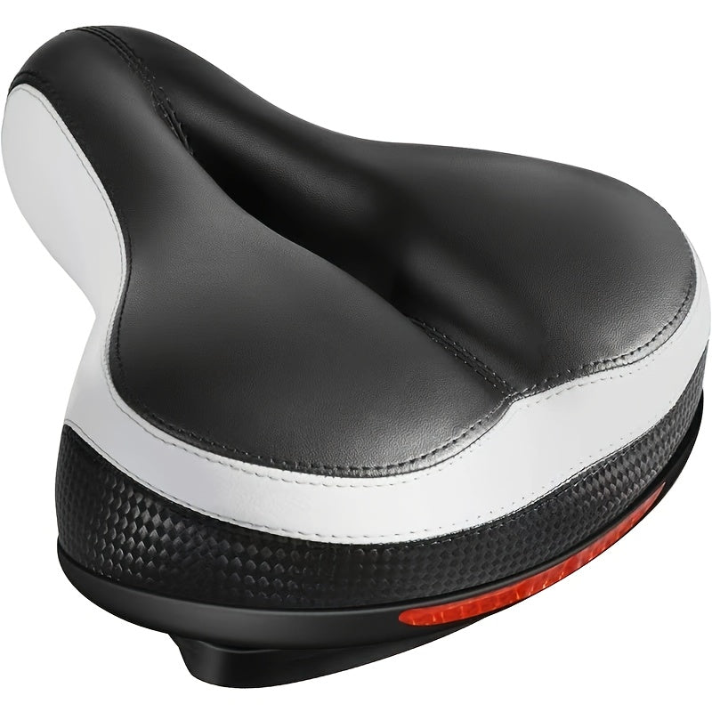 1pc Ergonomic Bike with Double Shock-Absorbing Balls & Memory Foam - Wide Design, & Black Dual-Pad System