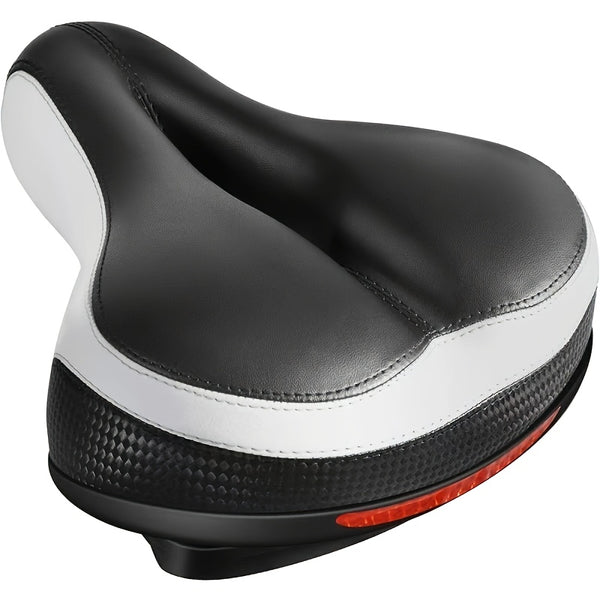 1pc Ergonomic Bike with Double Shock-Absorbing Balls & Memory Foam - Wide Design, & Black Dual-Pad System