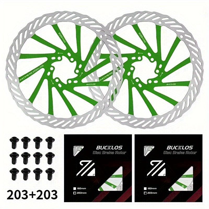 BUCKLOS G3 Bicycle Brake Rotors, 2pcs, 160\u002F180\u002F203mm, Stainless Steel, MTB Disc Brakes