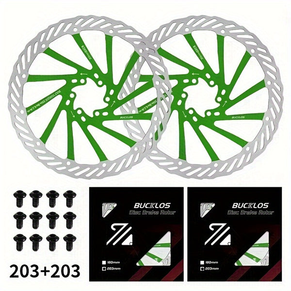 BUCKLOS G3 Bicycle Brake Rotors, 2pcs, 160\u002F180\u002F203mm, Stainless Steel, MTB Disc Brakes