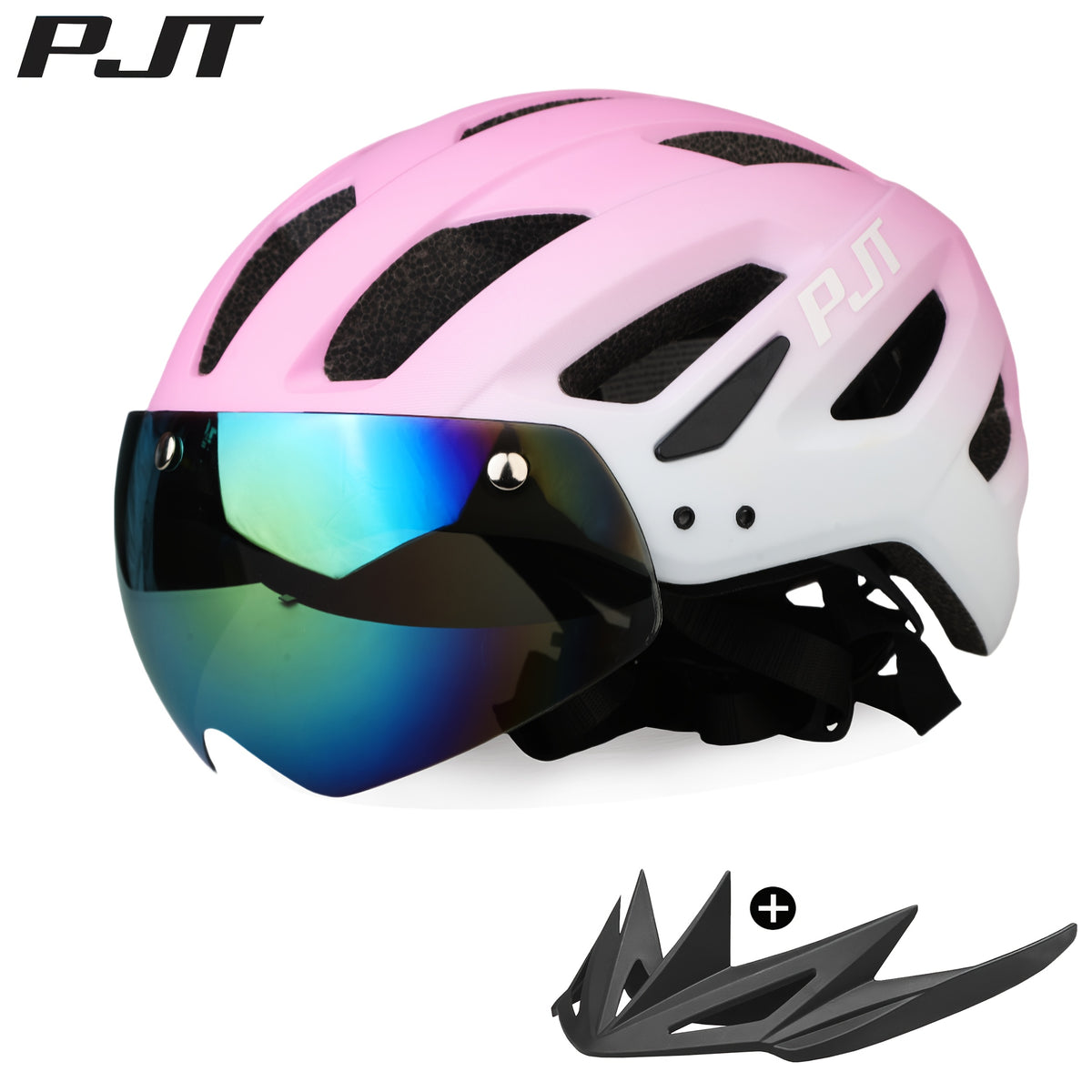 4-in-1 Bike Helmet PJT 4-in-1 Lightweight Bike Helmet | Detachable Visor & Shade, Adjustable Fit