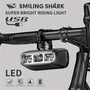 Smiling Shark Under-Mount Bike Light - Ultra-Bright LED Headlight, Rechargeable, 90° Adjustable Angle