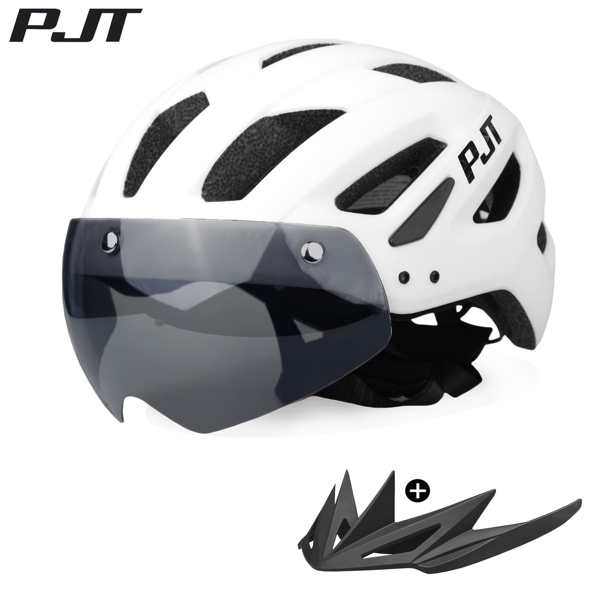 4-in-1 Bike Helmet PJT 4-in-1 Lightweight Bike Helmet | Detachable Visor & Shade, Adjustable Fit