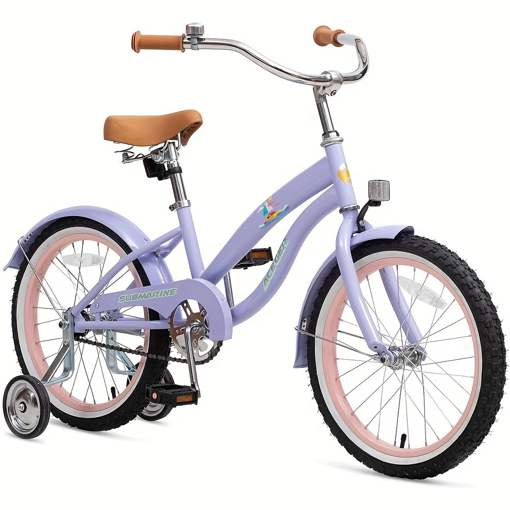 ACEGER Girls Cruiser Bike - Pastel Pink, Girls Bicycle with Dual brakes (16\