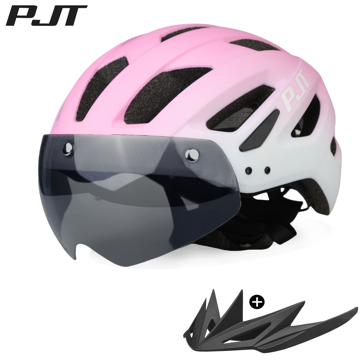 4-in-1 Bike Helmet PJT 4-in-1 Lightweight Bike Helmet | Detachable Visor & Shade, Adjustable Fit