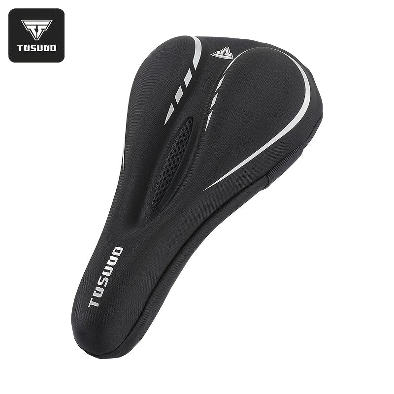 1pc TOSUOD Mountain Bike Seat Cover - Sponge-Filled, Breathable Perforated Design for Enhanced Comfort During Cycling