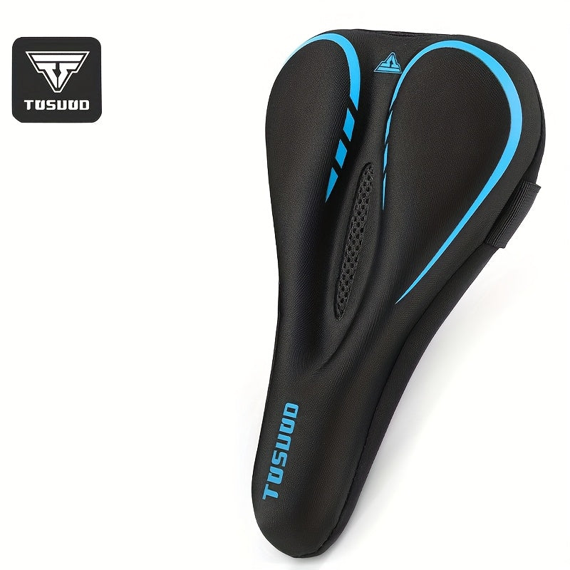 1pc TOSUOD Mountain Bike Seat Cover - Sponge-Filled, Breathable Perforated Design for Enhanced Comfort During Cycling