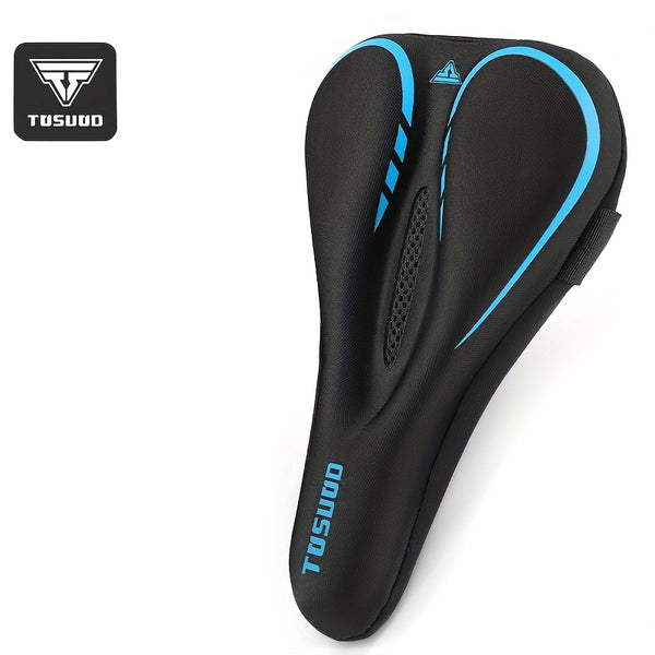 1pc TOSUOD Mountain Bike Seat Cover - Sponge-Filled, Breathable Perforated Design for Enhanced Comfort During Cycling