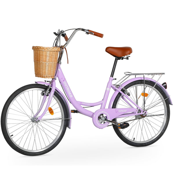 24\u002F26- Inch Beach Cruiser Bike For Women, Commute Bike With Adjustable Seat