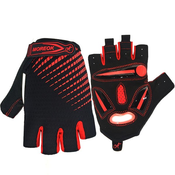 ROORUNS Cycling Gloves - Breathable Sports Gloves with 5mm Liquid Gel Pads, Adjustable Pull-On Closure