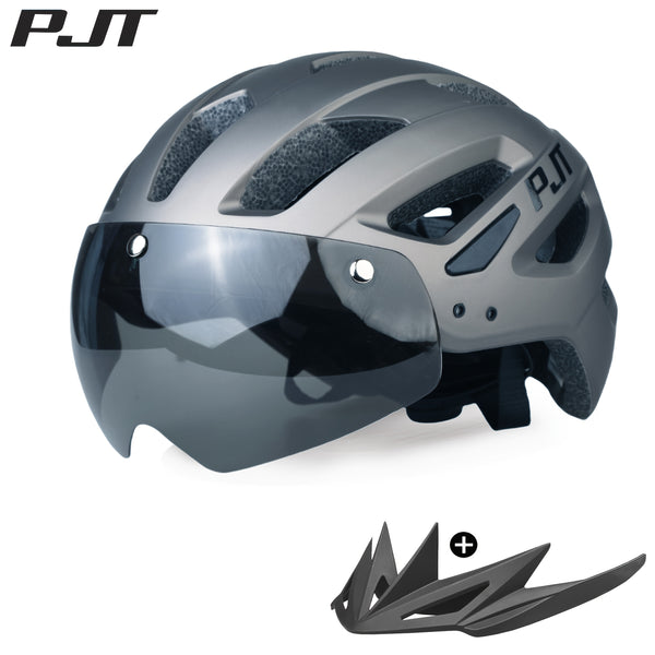4-in-1 Bike Helmet PJT 4-in-1 Lightweight Bike Helmet | Detachable Visor & Shade, Adjustable Fit