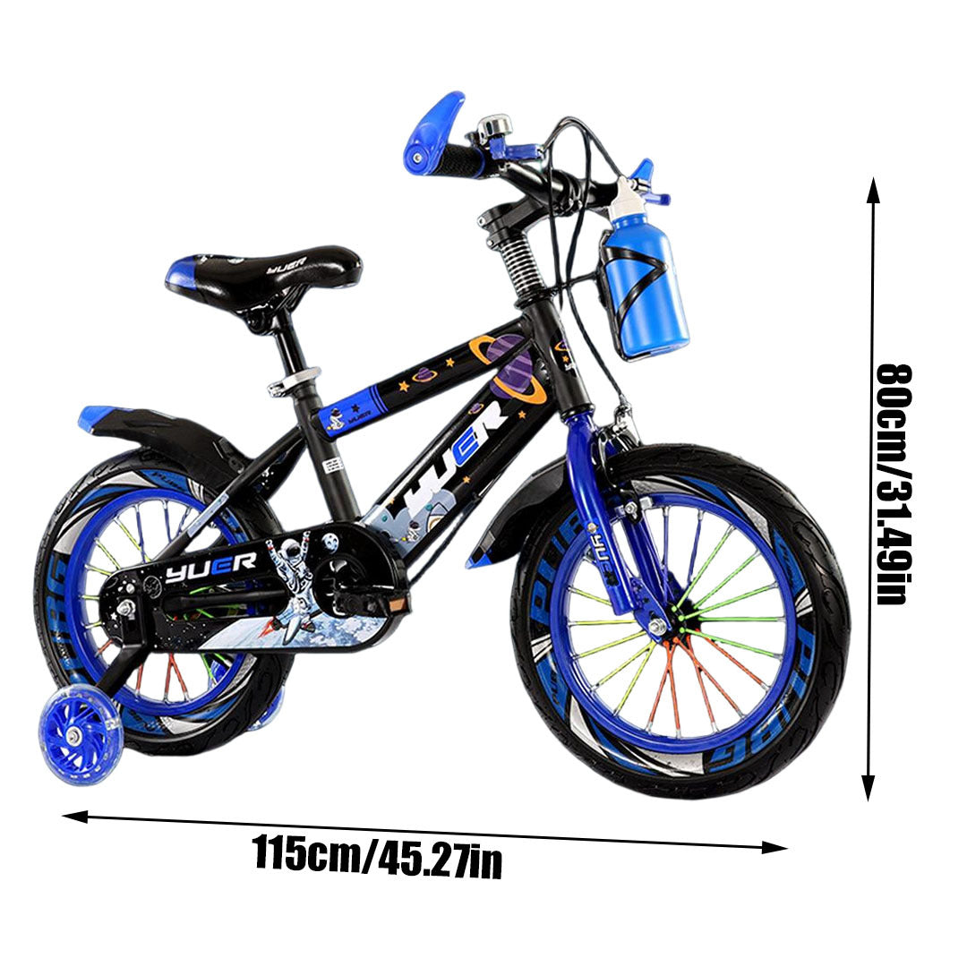 Kids' Blue Bicycle with Training Wheels - 16\