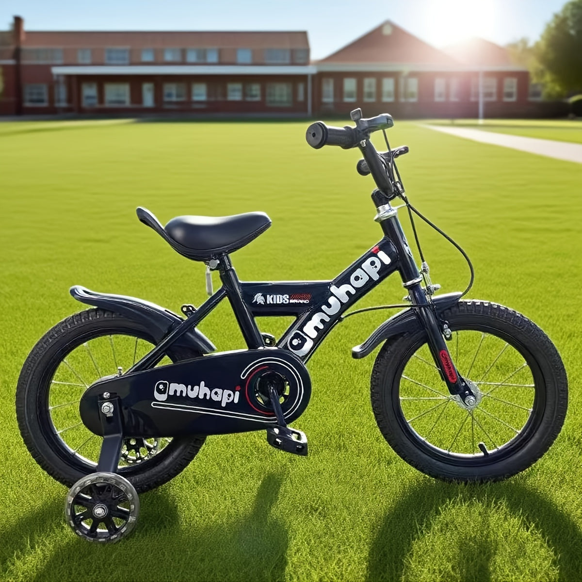 Kids Bicycle with Training Wheels - Heavy-Duty up to 110 lbs, 14-Inch Bicycle for Boys & Girls Ages 3-6