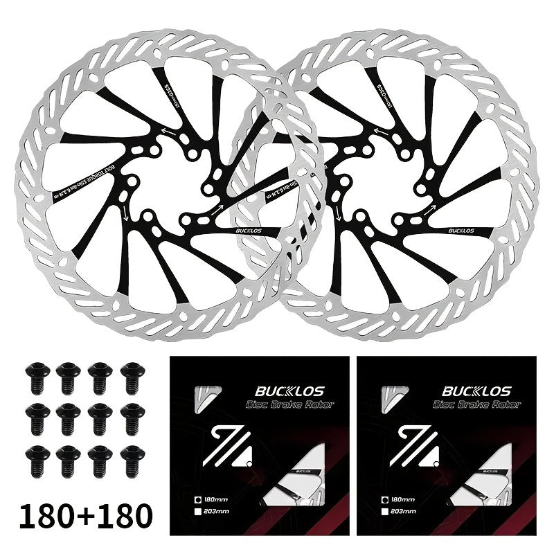 BUCKLOS G3 Bicycle Brake Rotors, 2pcs, 160\u002F180\u002F203mm, Stainless Steel, MTB Disc Brakes