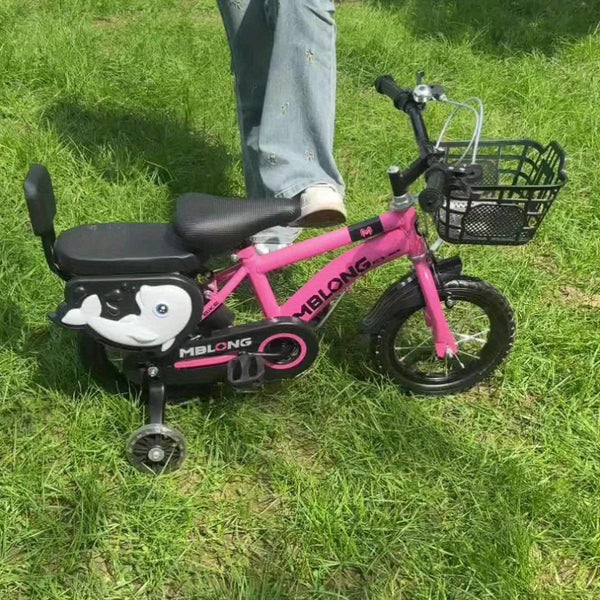 Children's Silvery Bicycle, Ideal Gift for Christmas, Thanksgiving, Halloween, Easter, Valentine's Day