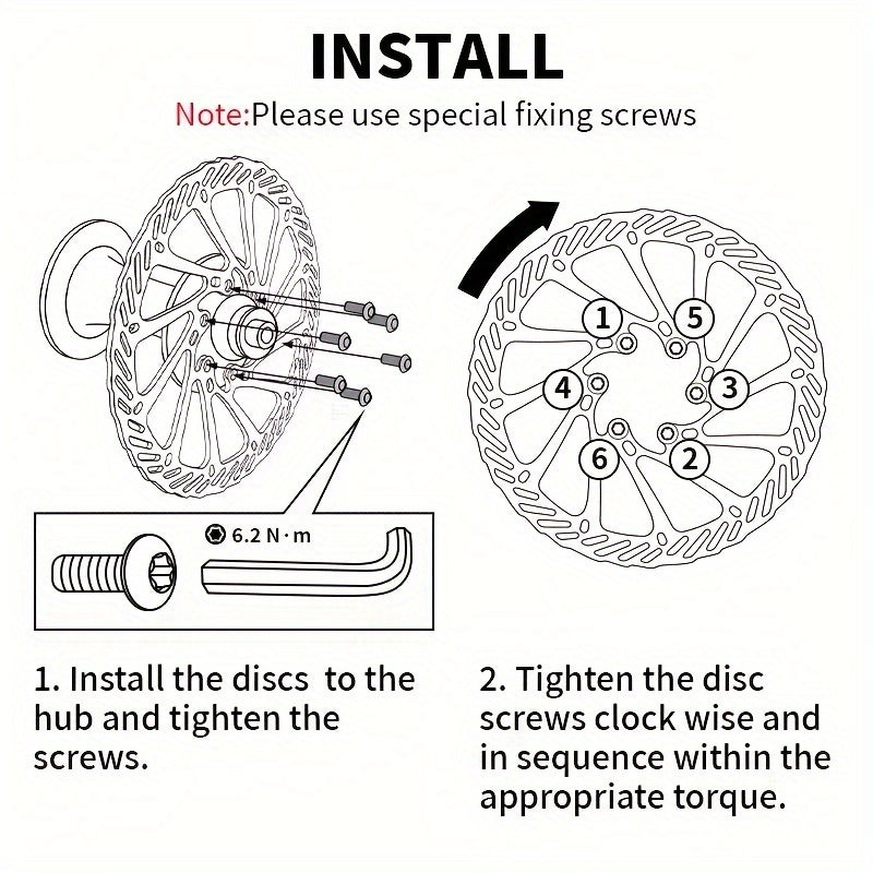 BUCKLOS G3 Bicycle Brake Rotors, 2pcs, 160\u002F180\u002F203mm, Stainless Steel, MTB Disc Brakes