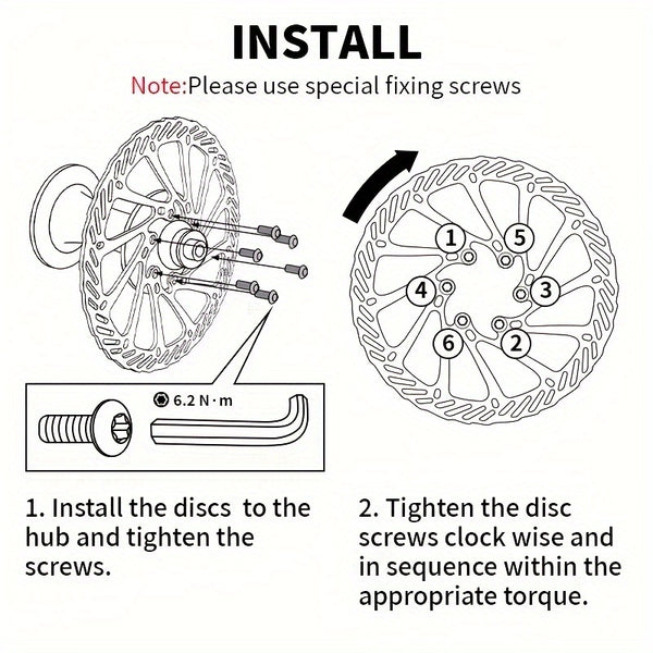 BUCKLOS G3 Bicycle Brake Rotors, 2pcs, 160\u002F180\u002F203mm, Stainless Steel, MTB Disc Brakes