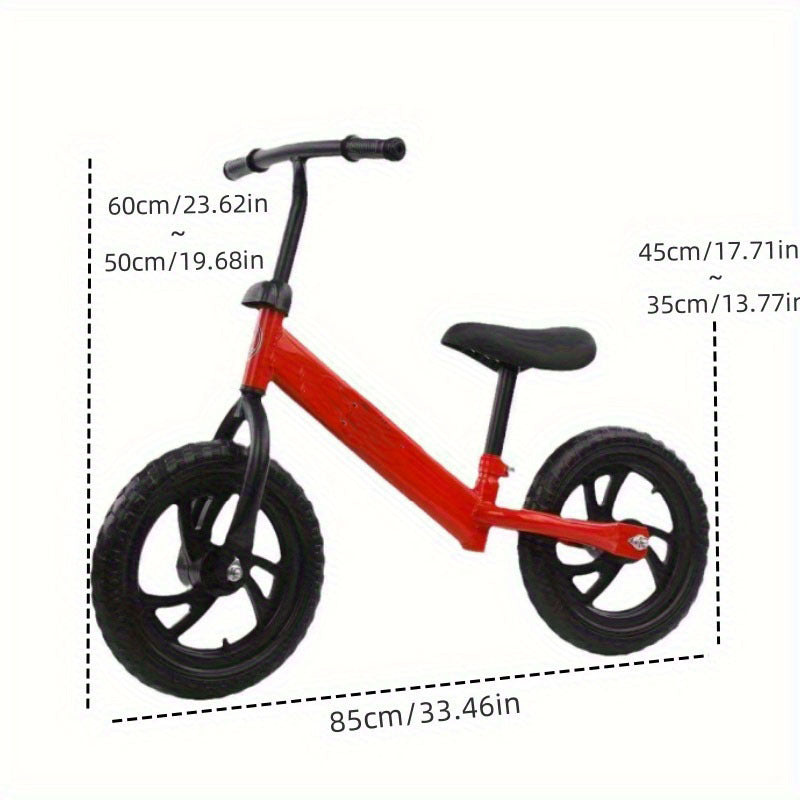 Kids Balance Bike & Tricycle for Boys & Girls - Red\u002FBlack Sturdy Plastic Frame, Low-Weight Rider-Friendly Design with Wide Base