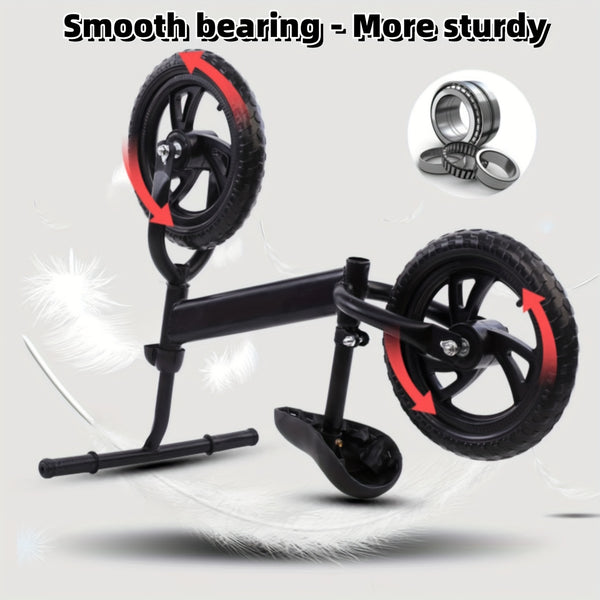 Kids Balance Bike & Tricycle for Boys & Girls - Red\u002FBlack Sturdy Plastic Frame, Low-Weight Rider-Friendly Design with Wide Base