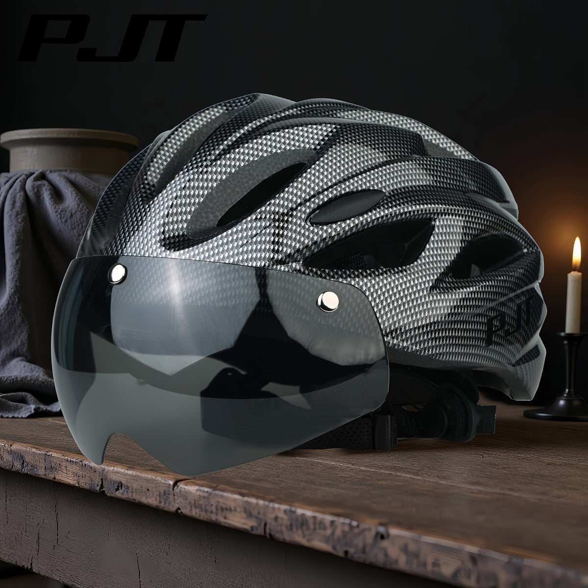 PJT Adult Magnetic 4-in-1 Lightweight Bike Helmet with Detachable Visor and Sun Visor