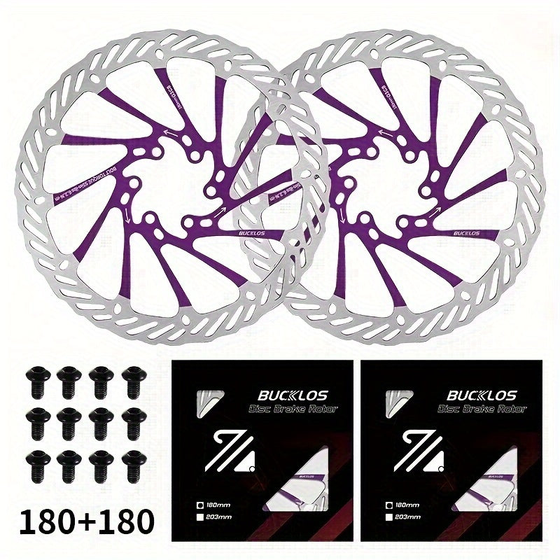 BUCKLOS G3 Bicycle Brake Rotors, 2pcs, 160\u002F180\u002F203mm, Stainless Steel, MTB Disc Brakes