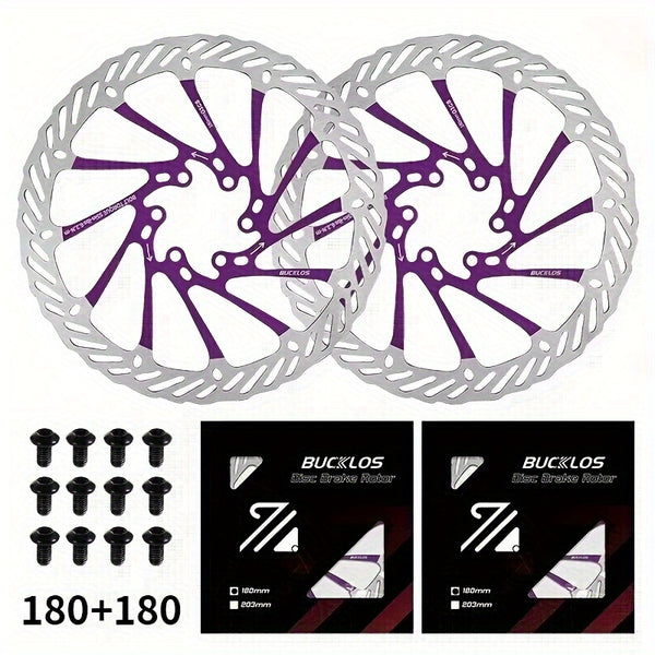 BUCKLOS G3 Bicycle Brake Rotors, 2pcs, 160\u002F180\u002F203mm, Stainless Steel, MTB Disc Brakes