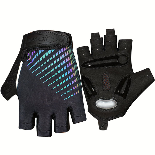 ROORUNS Cycling Gloves - Breathable Sports Gloves with 5mm Liquid Gel Pads, Adjustable Pull-On Closure