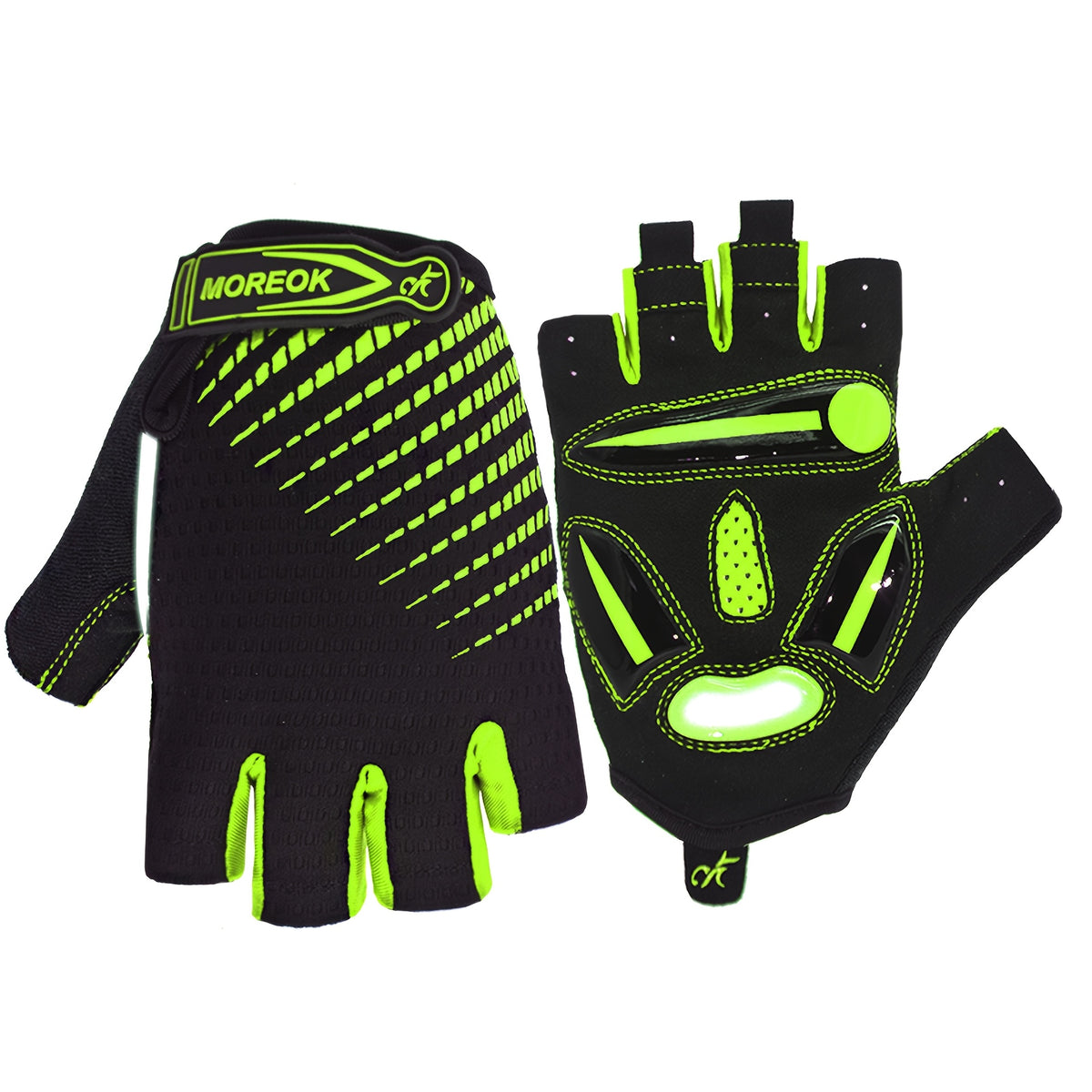 ROORUNS Cycling Gloves - Breathable Sports Gloves with 5mm Liquid Gel Pads, Adjustable Pull-On Closure